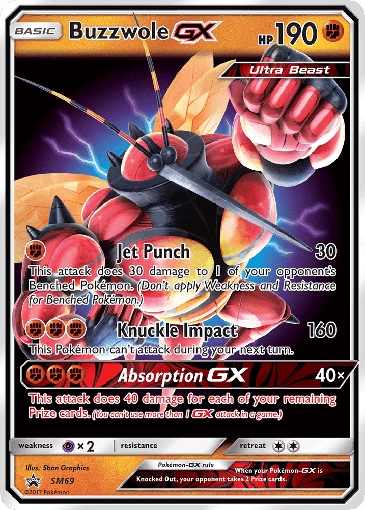 Buzzwole GX (SM69) [Sun & Moon: Black Star Promos] (Online Only)