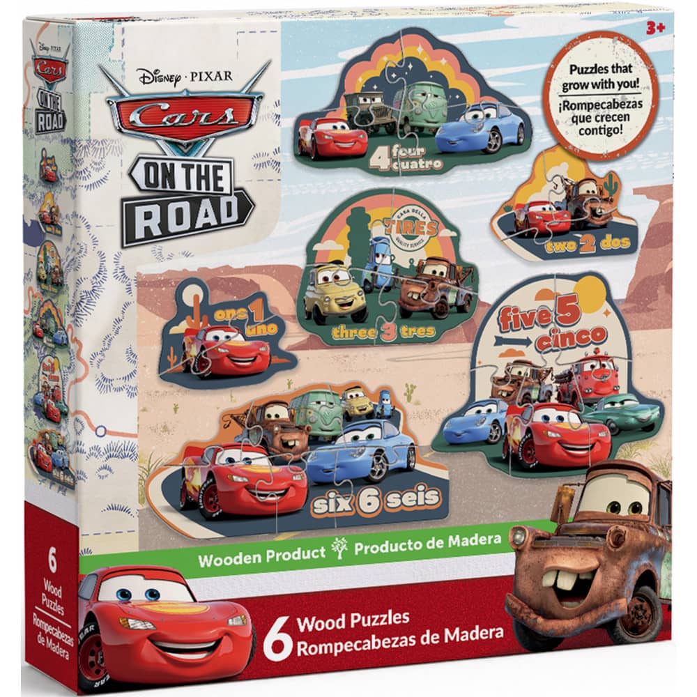 Disney - Cars 6-Pack Wood Shaped Puzzles