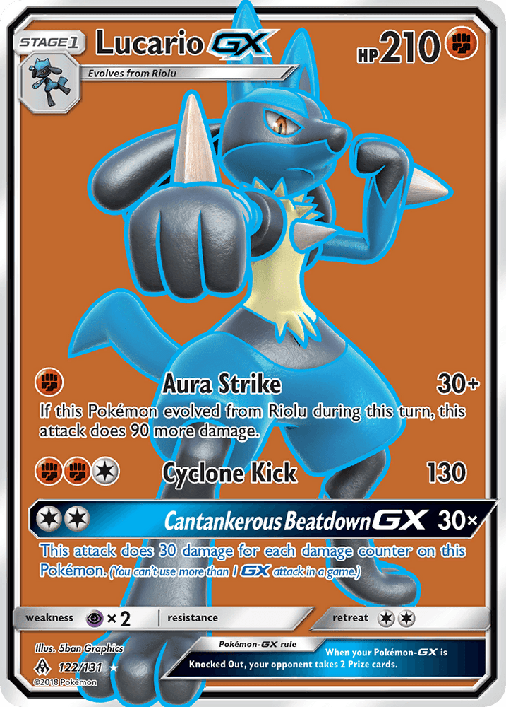 Lucario GX (122/131) [Sun & Moon: Forbidden Light] (Online Only)