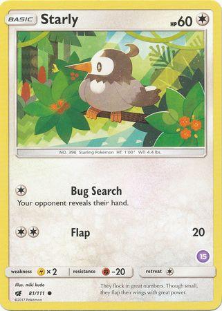 Starly (81/111) (Deck Exclusive #15) [Sun & Moon: Trainer Kit - Alolan Sandslash] (Online Only)