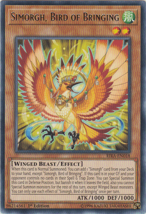 Simorgh, Bird of Bringing [RIRA-EN018] Rare (ONLINE ORDER ONLY)