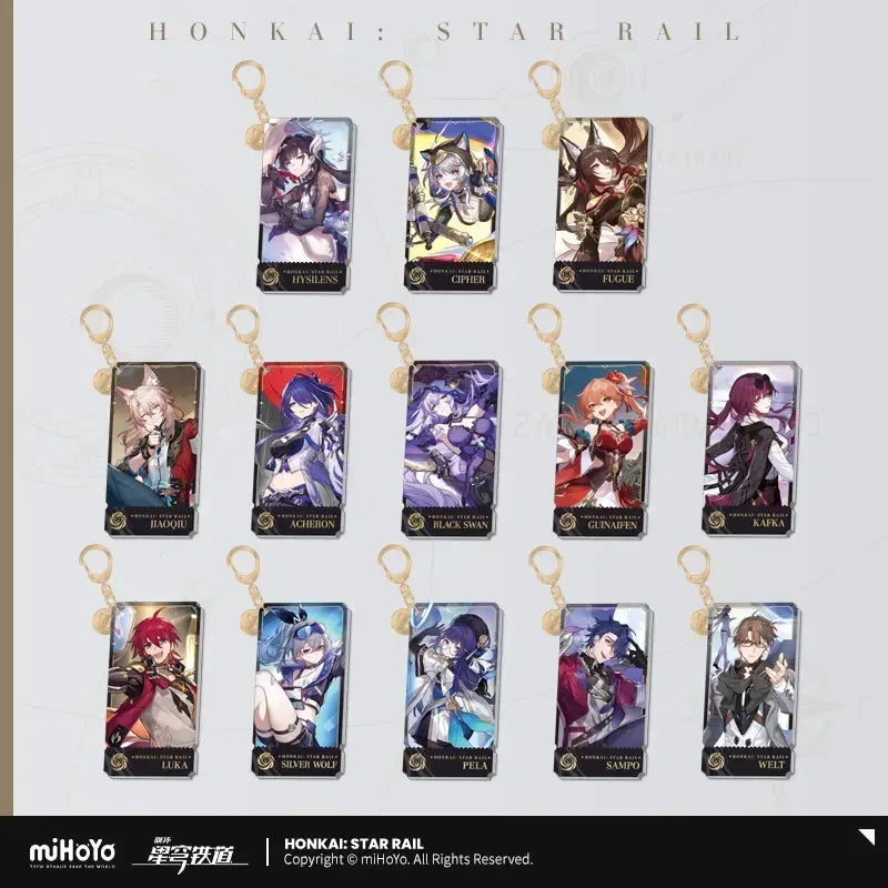 Honkai: Star Rail The Nihility Character Warp Artwork Acrylic Keychain