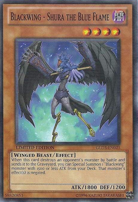 Blackwing - Shura the Blue Flame [GLD3-EN025] Common (ONLINE ORDER ONLY)