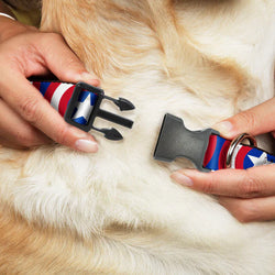 Captain America Nylon Buckle Dog Collar (ONLINE ORDER ONLY)