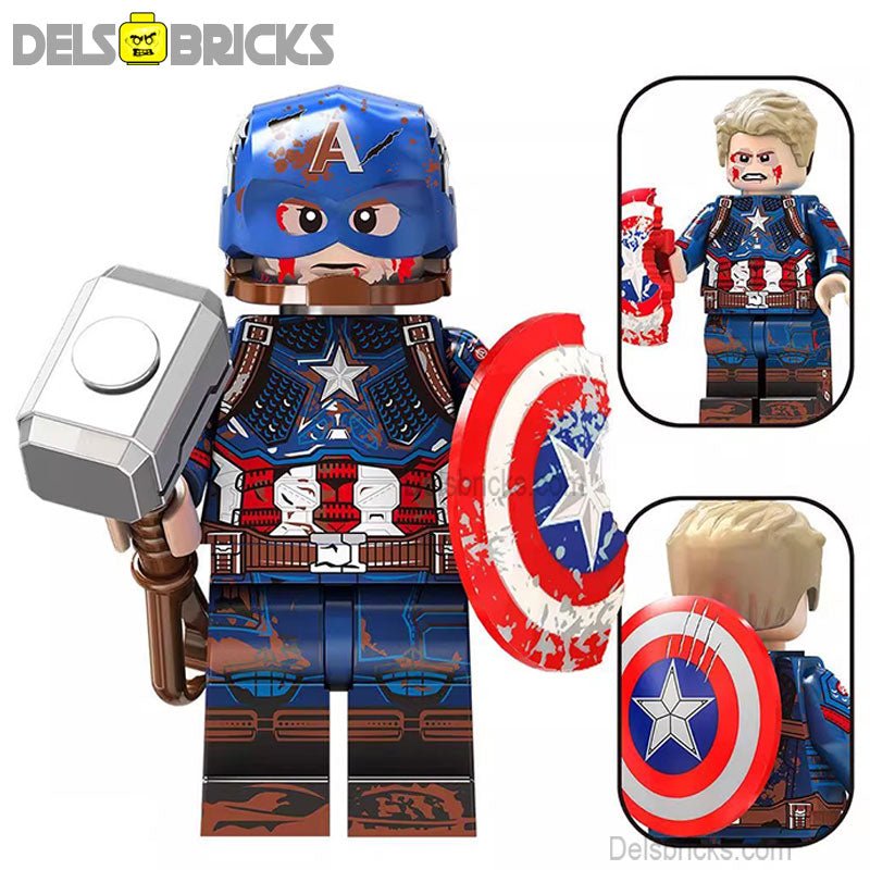 Captain America Steve Rogers Avengers Lego Minifigures Custom Toys 2 (ONLINE ORDER ONLY)