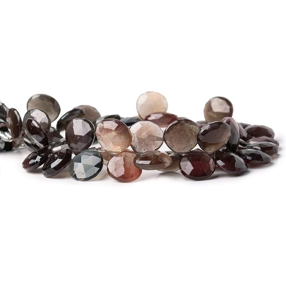 Cat's Eye Scapolite Faceted Heart Briolette Beads, 8 inch, 11x11x5-12x12x5mm, 48 pieces (ONLINE ORDER ONLY)