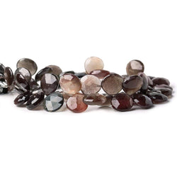 Cat's Eye Scapolite Faceted Heart Briolette Beads, 8 inch, 11x11x5-12x12x5mm, 48 pieces (ONLINE ORDER ONLY)
