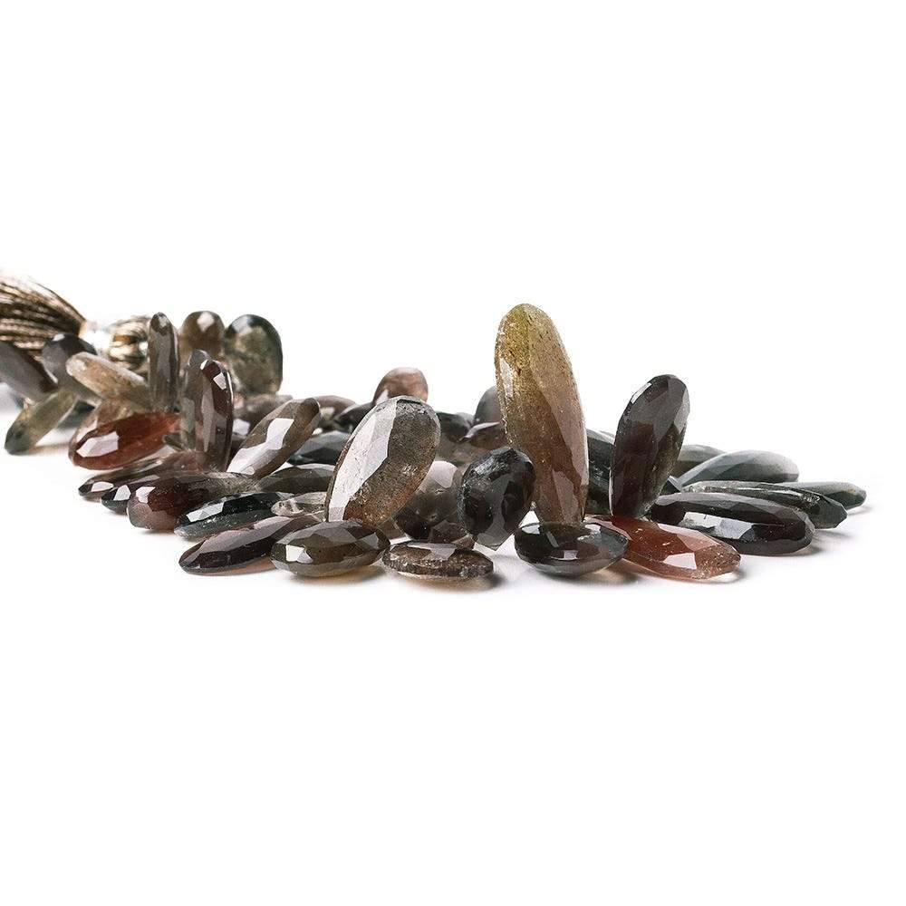 Cat's Eye Scapolite Faceted Pear Briolette Beads, 8 inch, 10x6-27x10mm, 56 pieces (ONLINE ORDER ONLY)