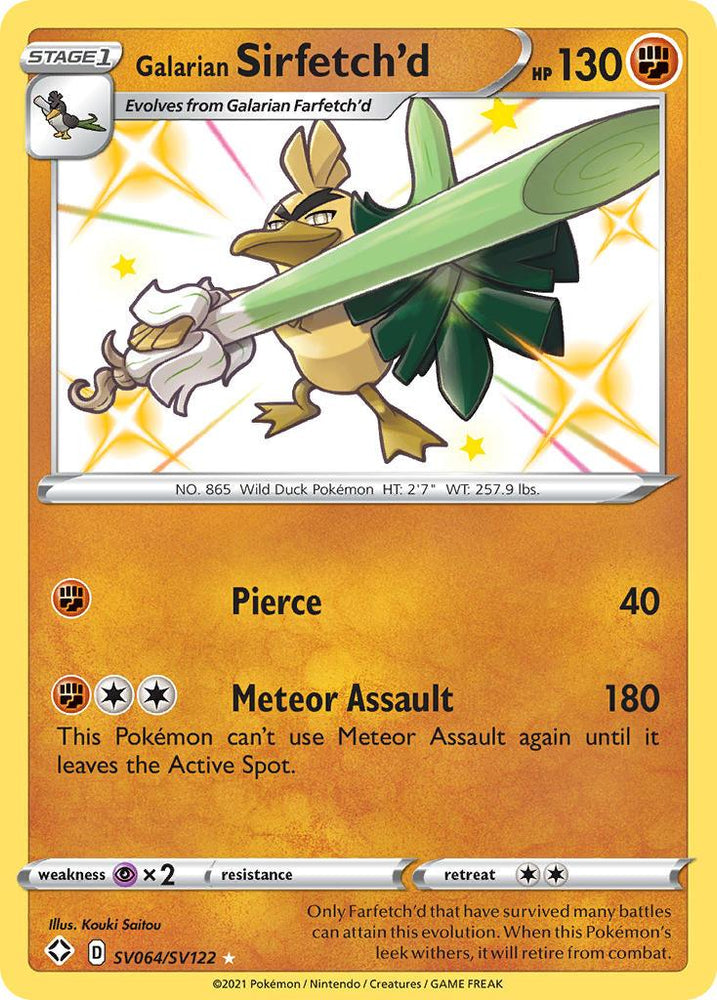 Galarian Sirfetch'd (SV064/SV122) [Sword & Shield: Shining Fates] (Online Only)