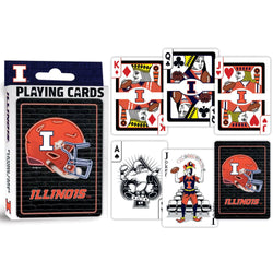 Illinois Fighting Illini Neon Playing Cards - 54 Card Deck