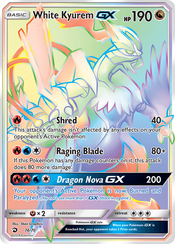 White Kyurem GX (74/70) [Sun & Moon: Dragon Majesty] (Online Only)
