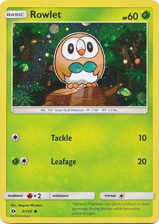 Rowlet (9/149) (Cosmos Holo) [Sun & Moon: Base Set] (Online Only)