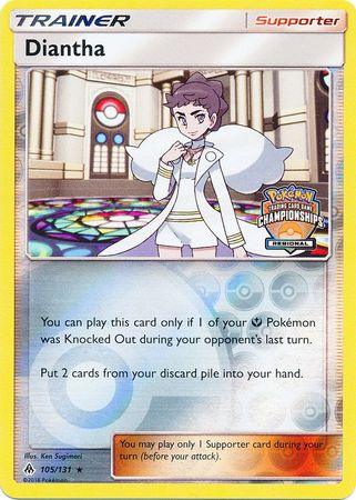 Diantha (105/131) (Regional Championship Promo) [Sun & Moon: Forbidden Light] (Online Only)