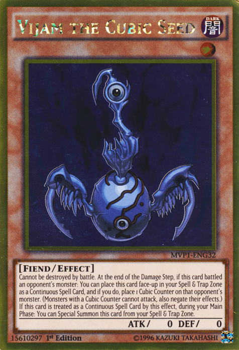 Vijam the Cubic Seed [MVP1-ENG32] Gold Rare (ONLINE ORDER ONLY)