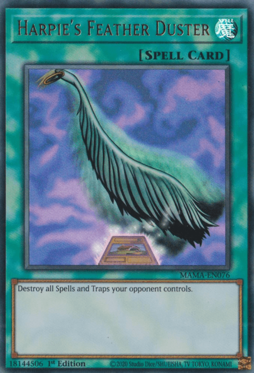 Harpie's Feather Duster [MAMA-EN076] Ultra Rare (ONLINE ORDER ONLY)