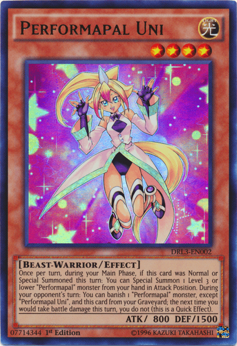 Performapal Uni [DRL3-EN002] Ultra Rare (ONLINE ORDER ONLY)