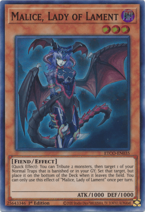 Malice, Lady of Lament [ETCO-EN035] Super Rare (ONLINE ORDER ONLY)