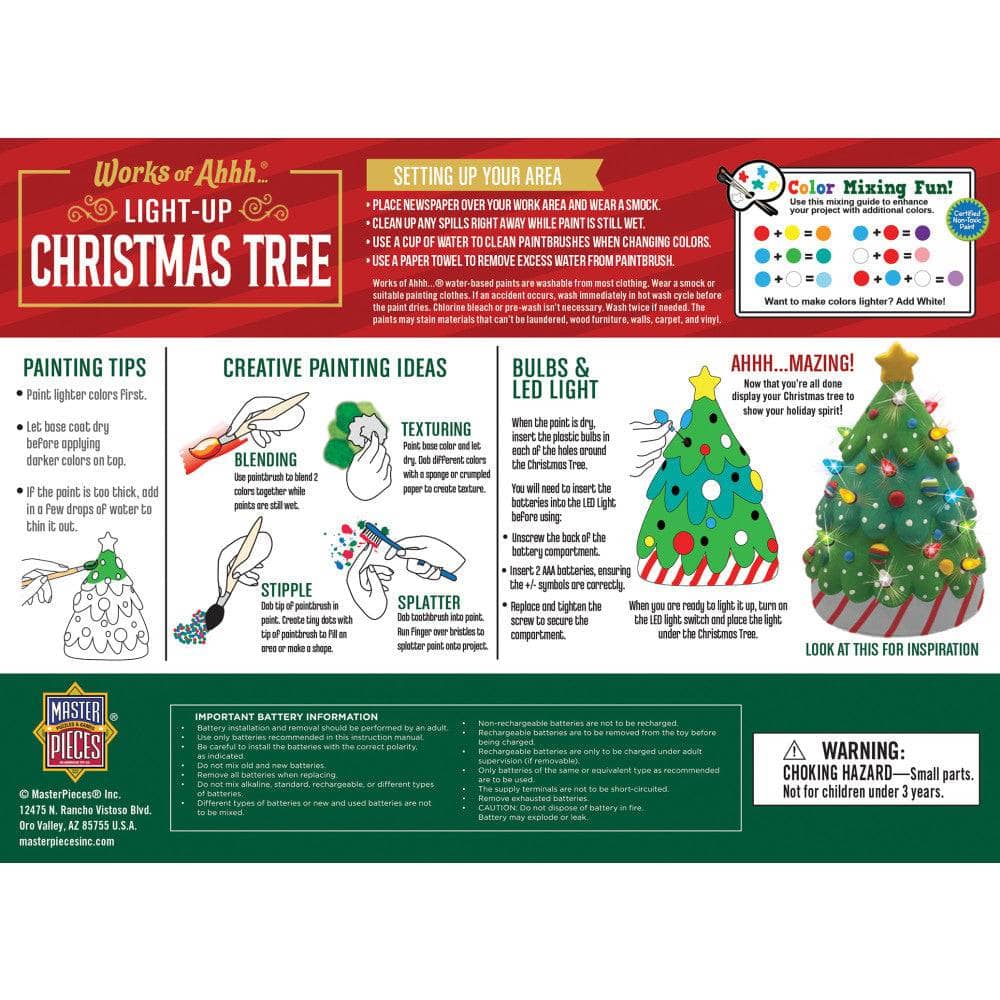 Christmas Tree - 6" Light-Up Plaster Paint Kit