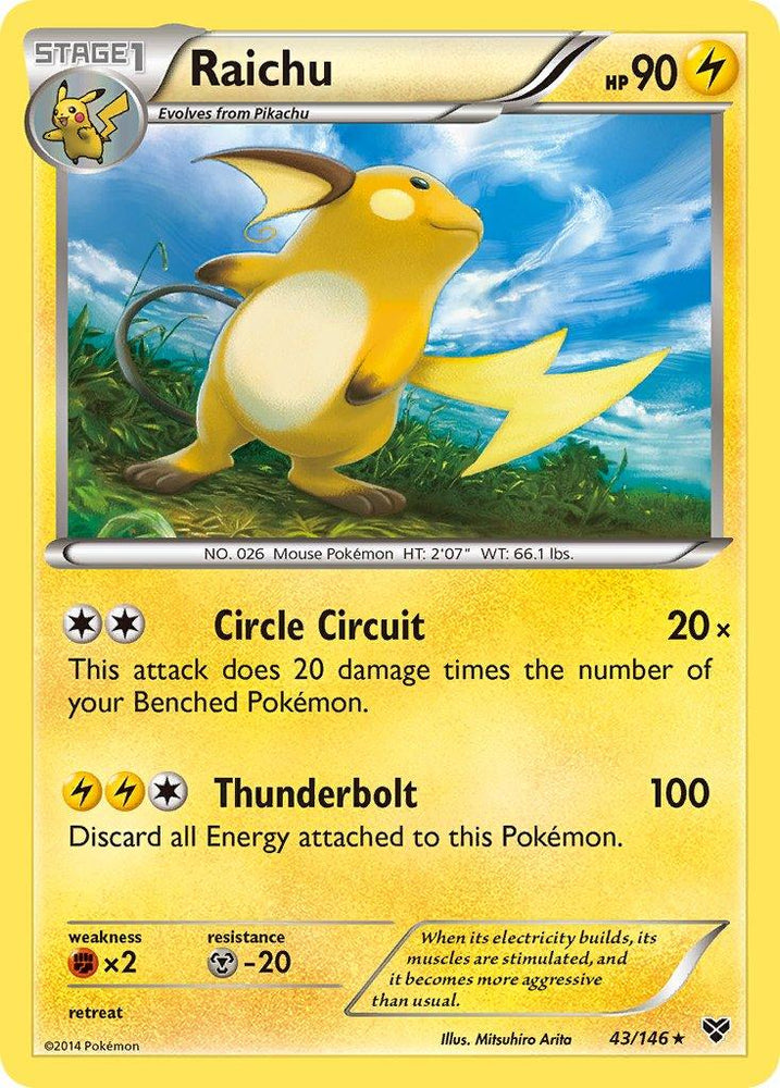 Raichu (43/146) (Battle Arena Deck Exclusive) (Theme Deck Exclusive) [XY: Base Set] (Online Only)
