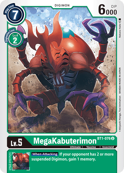 MegaKabuterimon [BT1-076] [Release Special Booster Ver.1.0] (ONLINE ORDER ONLY)