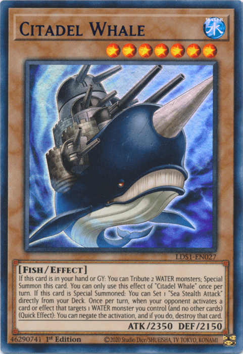 Citadel Whale (Purple) [LDS1-EN027] Ultra Rare (ONLINE ORDER ONLY)
