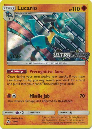 Lucario (SM95) (Staff Prerelease Promo) [Sun & Moon: Black Star Promos] (Online Only)