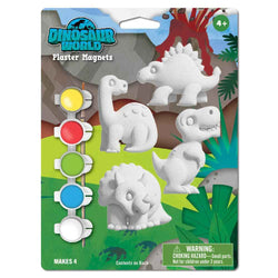 Dinosaur World - 6-Pack Plaster Magnets Paint Kit