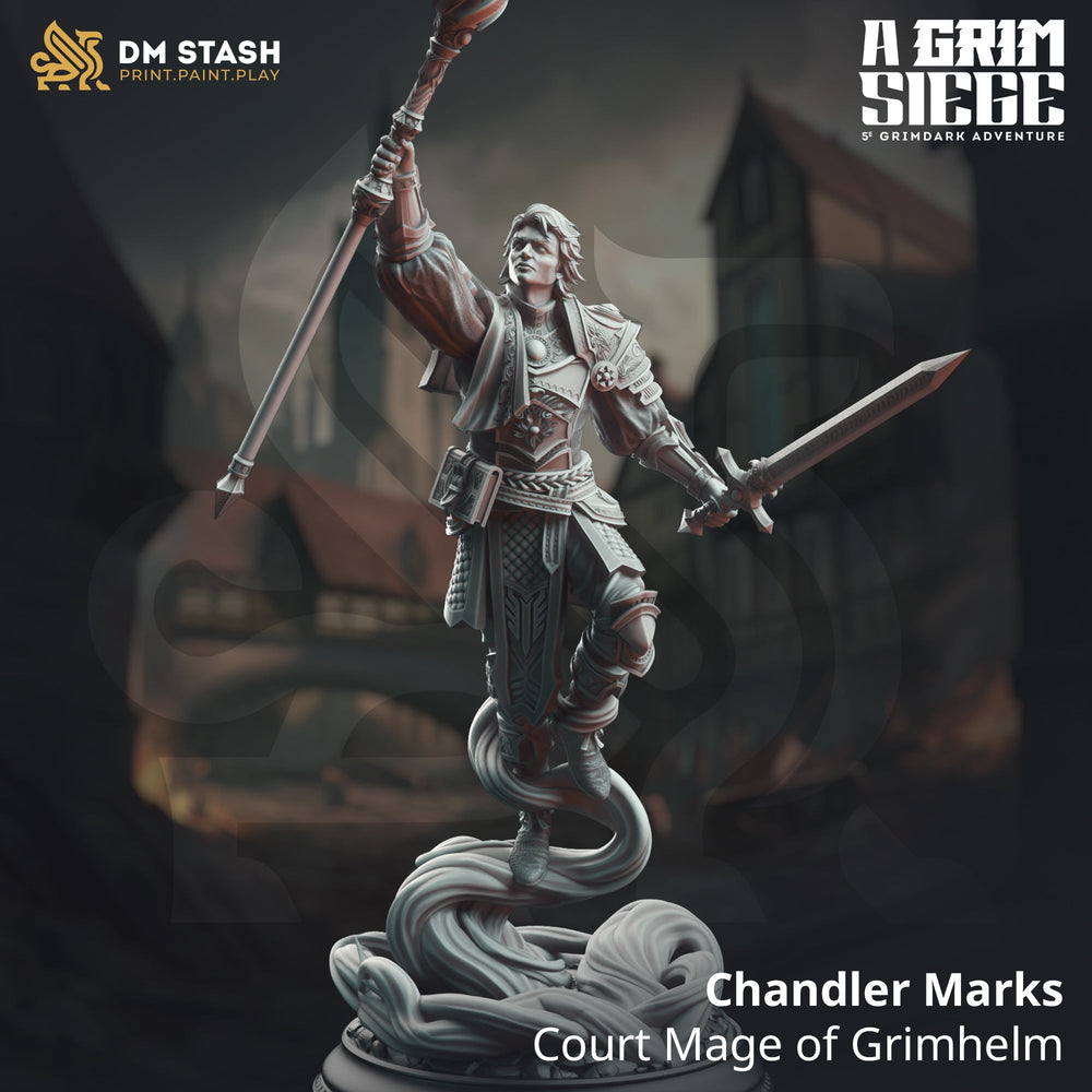 Chandler Marks, Court Mage of Grimhelm (Male Human Wizard) (Online Order Only)