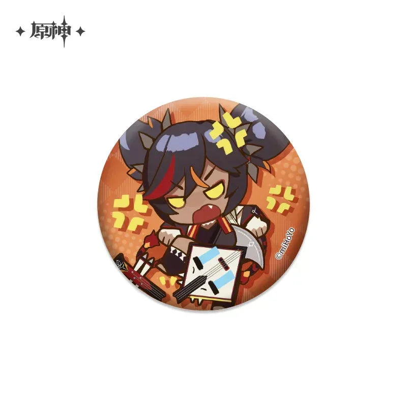 Genshin Impact Chibi Emojis Series Badge Vol.1