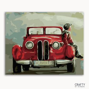 Child Waiting On Antique Car (ONLINE ORDER ONLY)