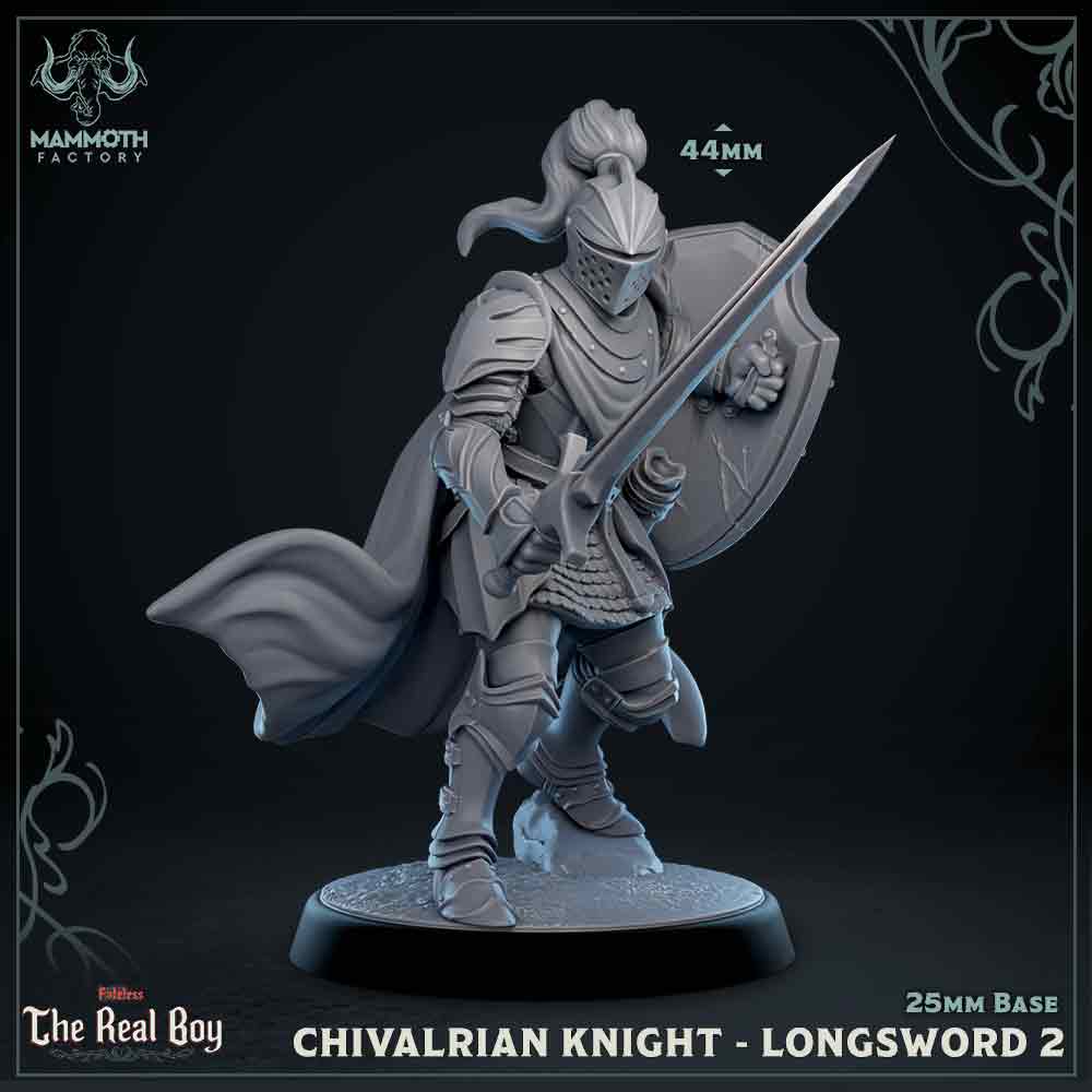 Chivalrian Knight with Longsword 2 (Paladin) (Online Only)