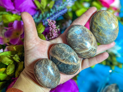 Chocolate Moonstone Crystal Palmstones (ONLINE ORDER ONLY)