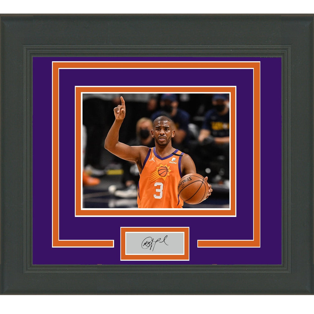 Framed Chris Paul Facsimile Laser Engraved Signature Auto Phoenix Suns 11x14 Basketball Photo (ONLINE ORDER ONLY)