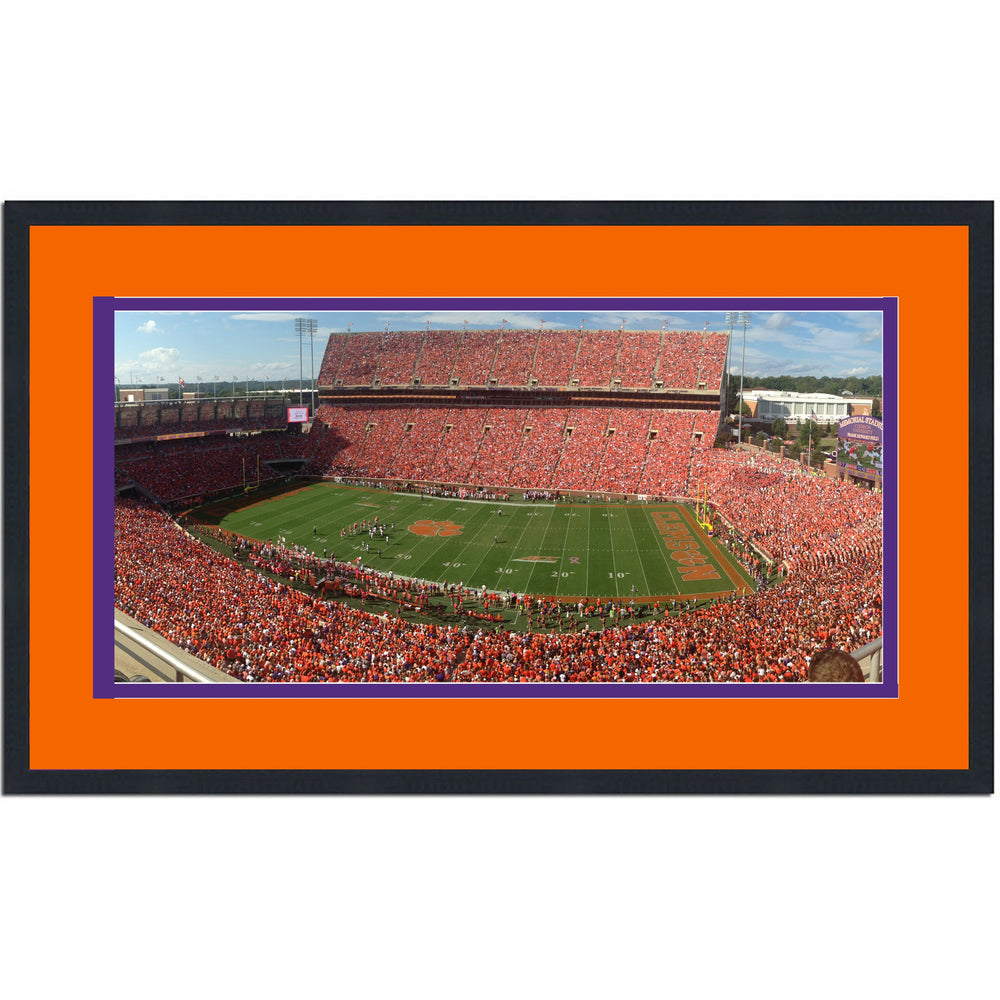 Framed Memorial Stadium (Death Valley) Clemson Tigers 16x24 NCAA Football Photo Professionally Matted (ONLINE ORDER ONLY)