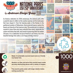 Vintage Posters - National Parks 250th Anniversary 1000 Piece Jigsaw Puzzle