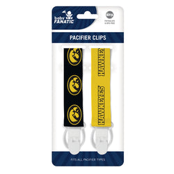 Iowa Hawkeyes - Pacifier Clip 2-Pack