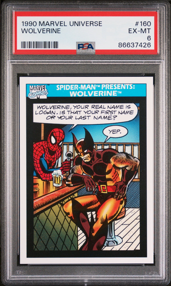 1990 MARVEL UNIVERSE WOLVERINE  #160 - PSA 6 (Online Order Only)