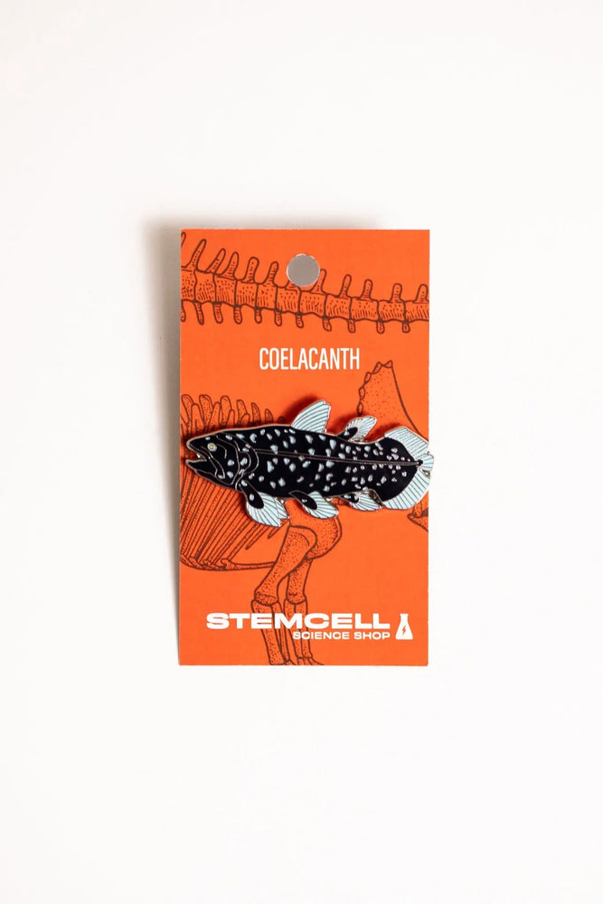 Coelacanth Enamel Pin (Coelacanthiformes)