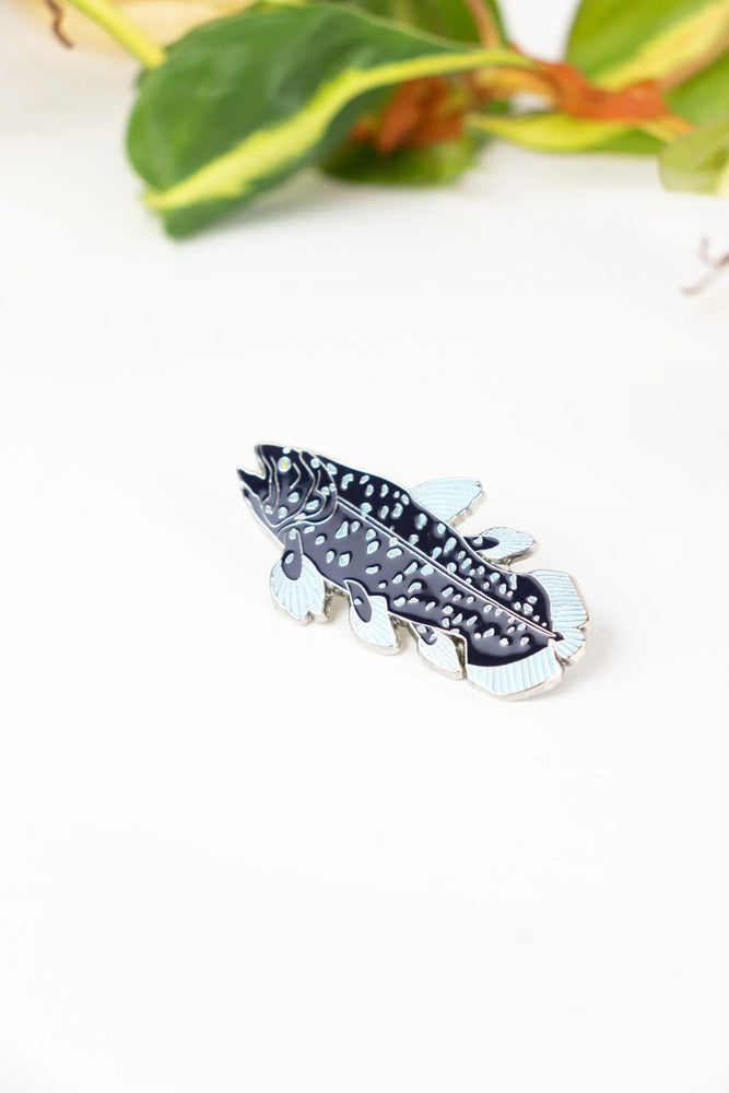 Coelacanth Enamel Pin (Coelacanthiformes)