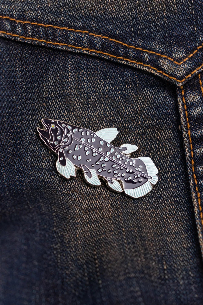 Coelacanth Enamel Pin (Coelacanthiformes)