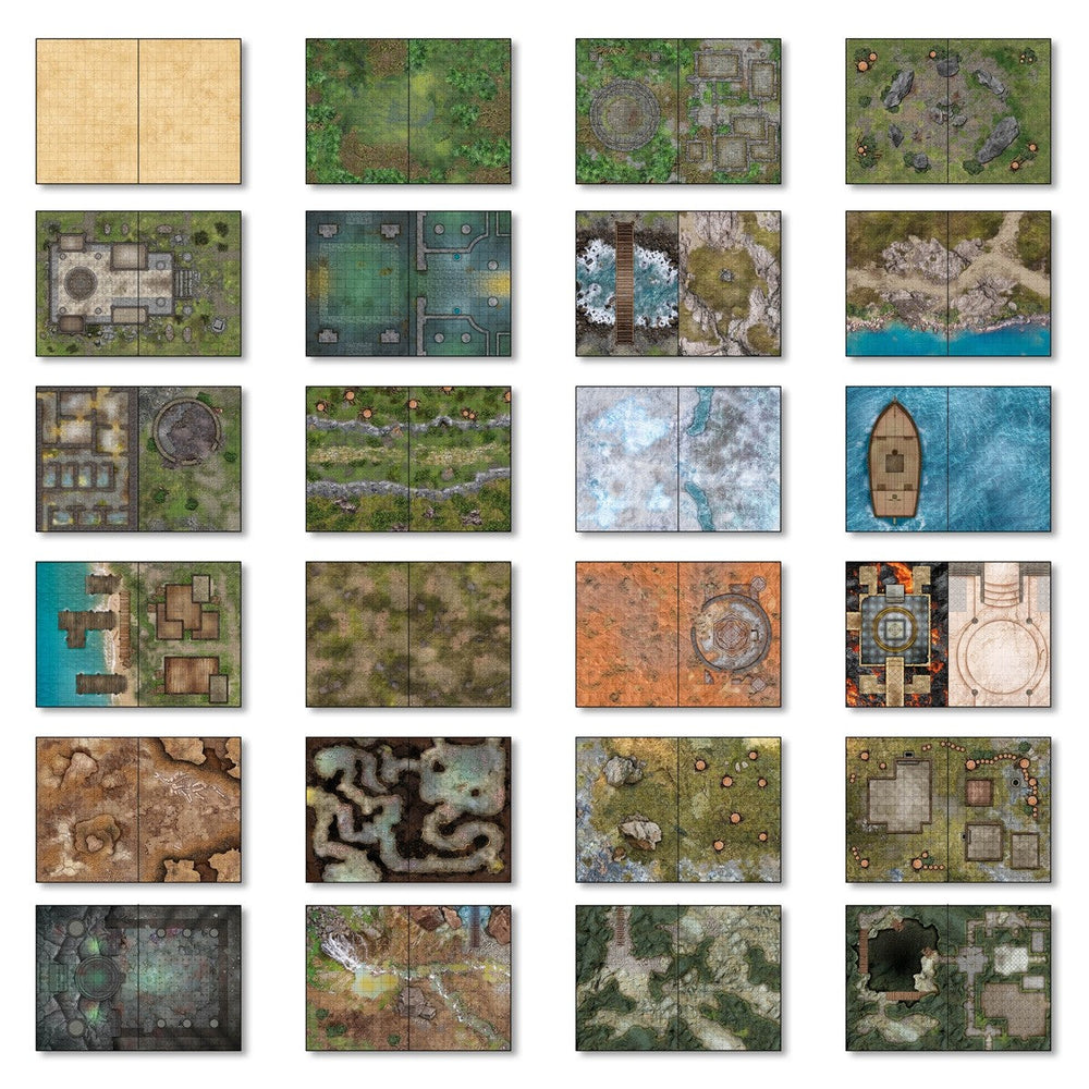 Combat Book 3: Fantasy Rewritable Combat Maps for Tabletop RPGs (ONLINE ORDER ONLY)