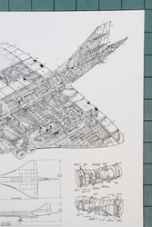 Concorde Supersonic Airliner Schematic Chart (Online Order Only)