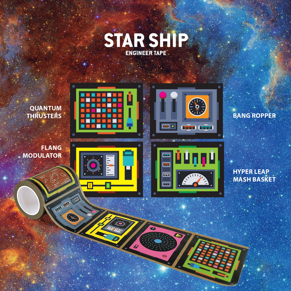 Star Ship Engineer Washi Tape (ONLINE ORDER ONLY)