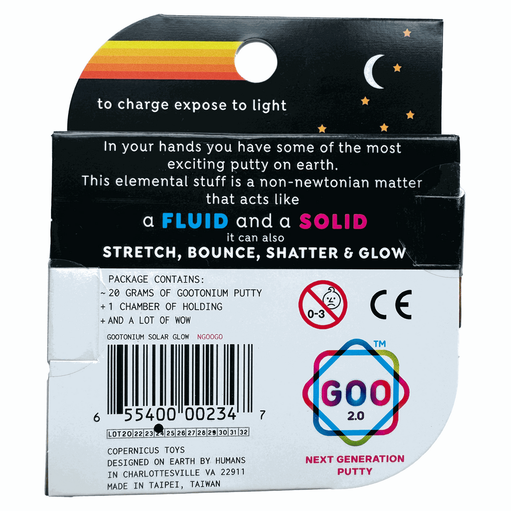 Gootonium: Glowing Orange solar putty - 20g (ONLINE ORDER ONLY)