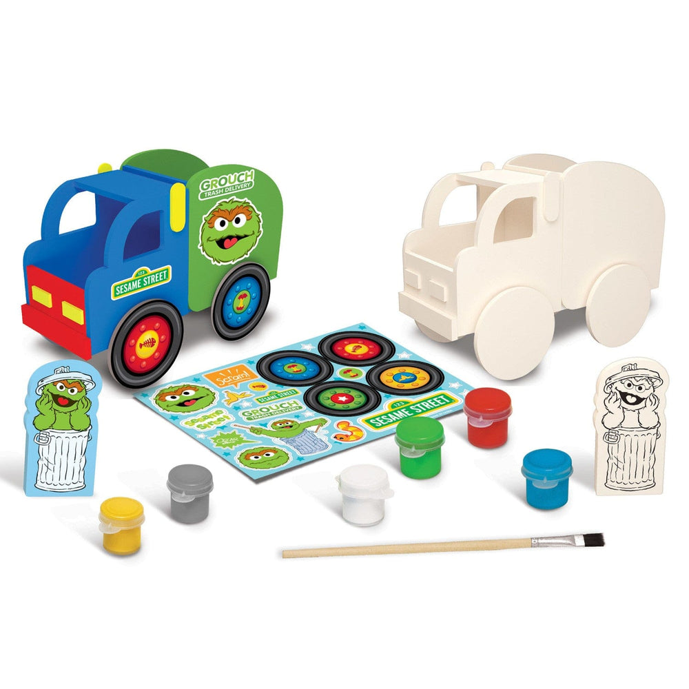 Sesame Street - Garbage Truck Wood Craft & Paint Kit (ONLINE ORDER ONLY)