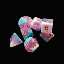 Creamsicle of Doom - 7 Piece DnD Dice Set | Acrylic RPG Gaming Dice (ONLINE ORDER ONLY)