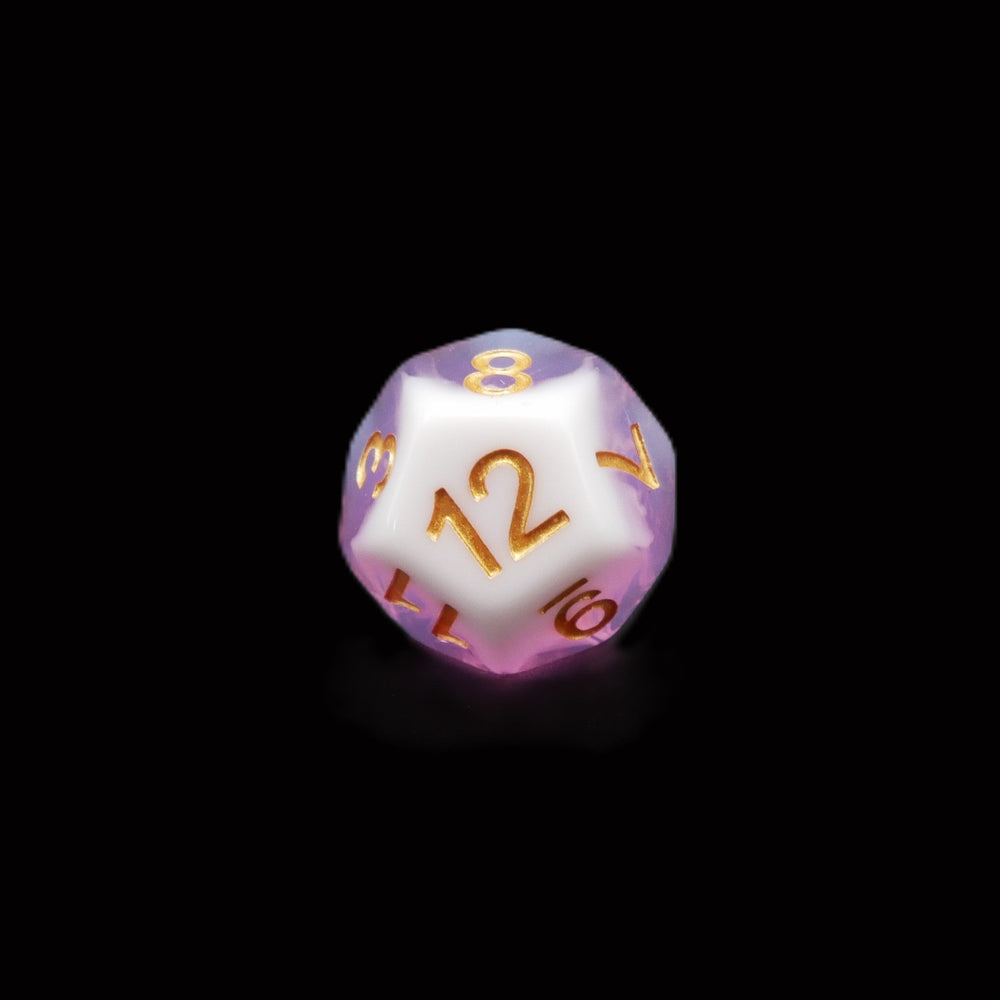 Creamsicle of Doom - 7 Piece DnD Dice Set | Acrylic RPG Gaming Dice (ONLINE ORDER ONLY)