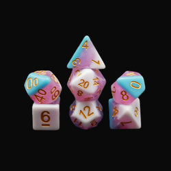 Creamsicle of Doom - 7 Piece DnD Dice Set | Acrylic RPG Gaming Dice (ONLINE ORDER ONLY)
