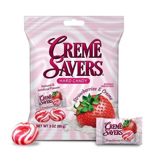 Creme Savers Strawberries & Creme (85g) (ONLINE ORDER ONLY)