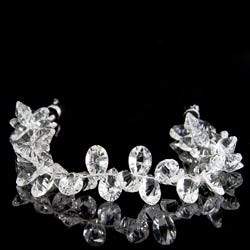 Crystal Quartz Beads Pear Briolette Concave Faceted Pavilion (ONLINE ORDER ONLY)